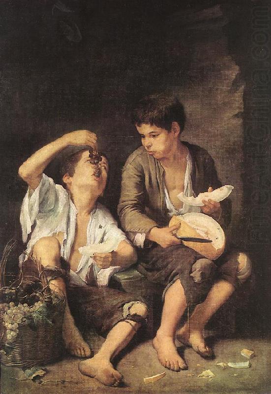 Boys Eating Fruit (Grape and Melon Eaters) sg, MURILLO, Bartolome Esteban